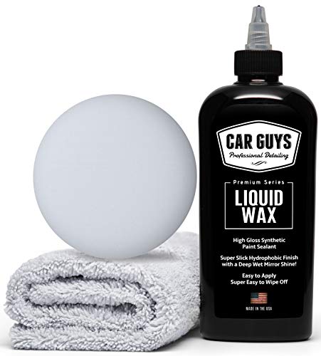 CarGuys Liquid Wax - The Ultimate Car Wax Shine with Polymer Paint Sealant Protection! - 8 oz Kit