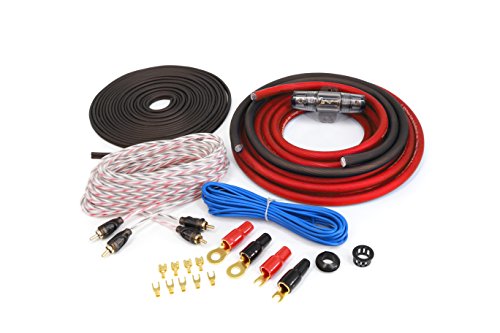 KnuKonceptz Red KCA Complete 4 Gauge Amplifier Installation Wiring Kit