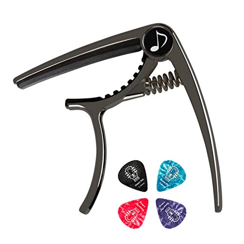 Donner DC-2 Guitar Capo Easy Use for Electric and Acoustic Guitars Black