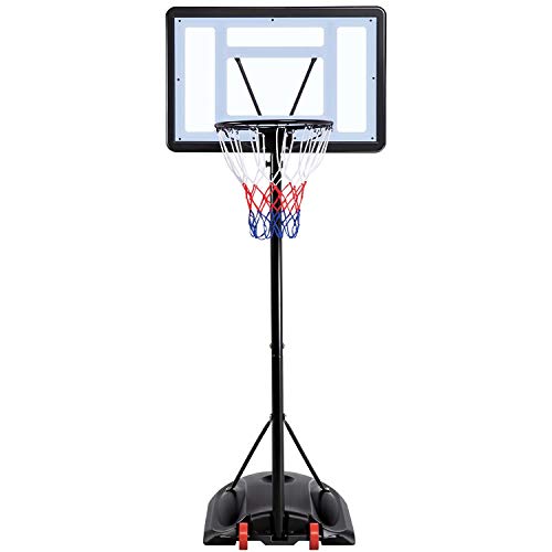 YAHEETECH 7.2-9.2ft Basketball Hoop Backboard System Portable Removeable Basketball Hoop & Goals Outdoor/Indoor Adjustable Height Basketball Set for Kids/Youth/Teenagers