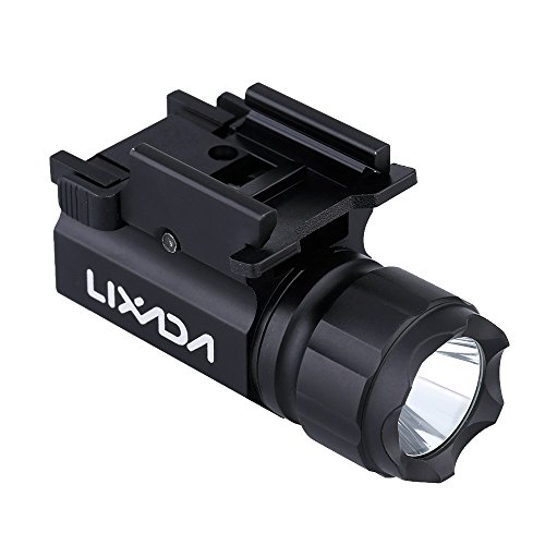 Lixada LED Tactical Gun Flashlight 600LM 2-Mode Handgun Torch Light