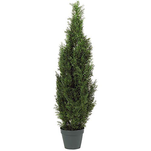 Nearly Natural 5172 4ft. Cedar Tree Silk Tree (Indoor/Outdoor),Green,49.5' x 9' x 9'