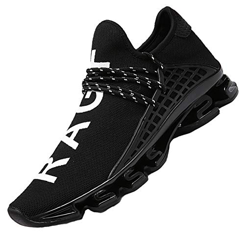 XIANV Women Road Running Shoes Men Sneakers Lightweight Athletic Tennis Sports Walking Breathable Shoes (Black, Numeric_10)