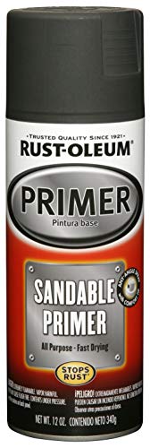 Rust-Oleum 249418 Automotive Sandable Primer Spray Paint, 12 oz, Black