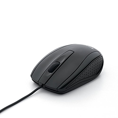 Verbatim Optical Mouse - Wired with USB Accessibility - Mac & PC Compatible - Black