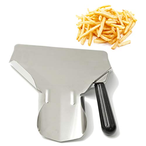 MGGi Stainless Steel French Fry Bagger Scoop Chip Popcorn Bagger Ice Candy Snacks Desserts Scooper, Right Handle