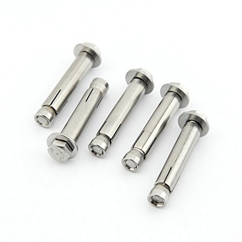 Yasorn 5-pack Stainless Steel External Hex Expansion Bolt M8x60mm