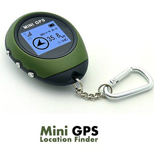 Winterworm Outdoor Mini Handheld Portable GPS Navigation Location Finder Dot Matrix Display for Biking Hiking Travelling Geoaching Wild Exploration
