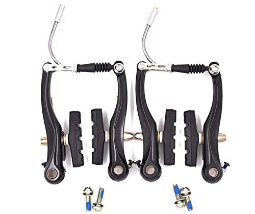 Bike Brakes Mountain Bike V Brakes Set Replacement Fit for Most Bicycle, Road Bike, MTB, BMX (Aluminum Alloy, 1 Pair)