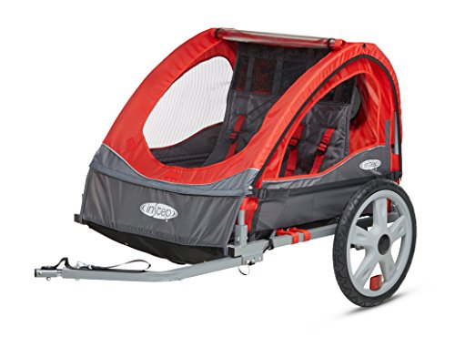 Instep Bike Trailer for Kids, Single and Double Seat, Single Seat, Red