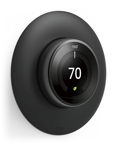 elago Wall Plate Cover for Google Nest Thermostat Wall Plate (Matte Black) - Compatible with Nest Learning Thermostat 1st/2nd/3rd Generation [US Patent Registered]