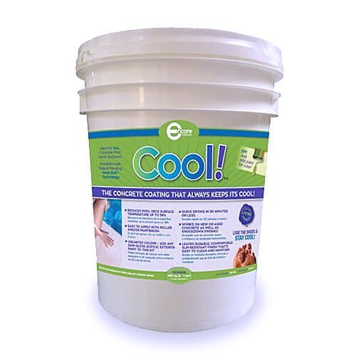 Cool Decking Pool Deck Paint - Coating for Concrete and Decks - Waterproof Concrete Paint that Repairs, Seals, and Cools Your Pool Deck Surfaces - Covers 150 Square Feet of Deck