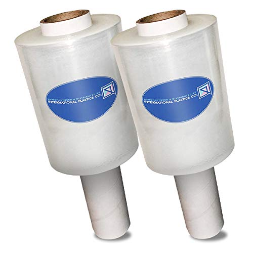 International Plastics (R) Industrial Mini Stretch Wrap Film with Handle 5' 1000 ft 80 Gauge for Pallet Wrap, Moving Supplies Stretch Wrap & Shrink Wrap Cling Packaging Heavy Duty (2)