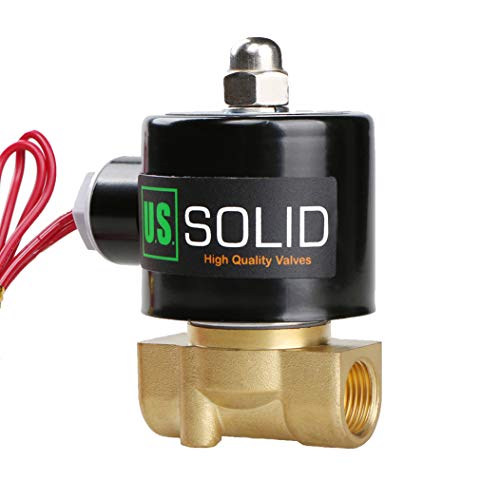 U.S. Solid 3/8' Electric Solenoid Valve 24VAC Air Water Fuel Normally Closed VITON