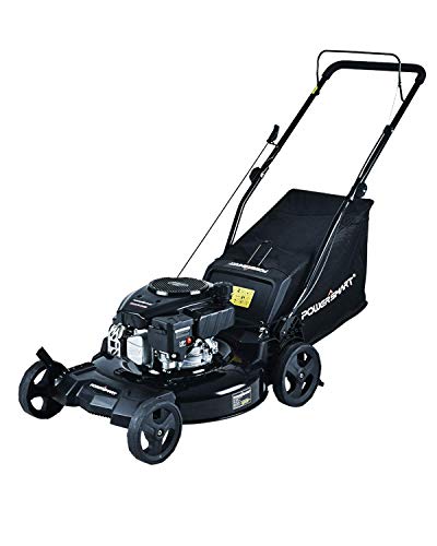 PowerSmart Lawn Mower, 21-inch & 170CC, Gas Powered Push Lawn Mower with 4-Stroke Engine, 3-in-1 Gas Mower in Color Black, 5 Adjustable Heights (1.2''-3.0''), DB8621PR-A
