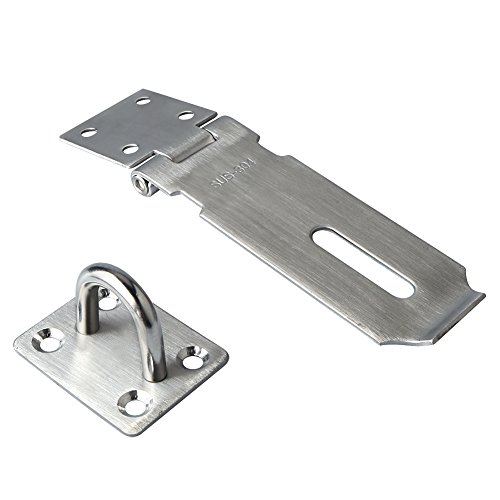 Alise MS9 Padlock Hasp Door Clasp Hasp Lock Latch SUS 304 Stainless Steel Brushed Nickel