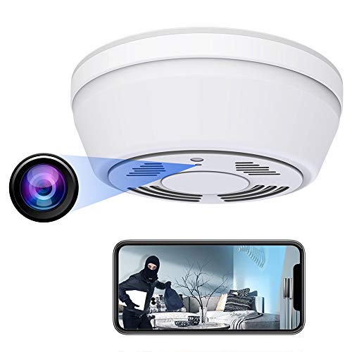 Hidden Camera Smoke Detector - Spy Camera 180 Days Standby Mini HD 1080P WiFi Night Vision Motion Detection Video Recorder Real-Time View Nanny Cam