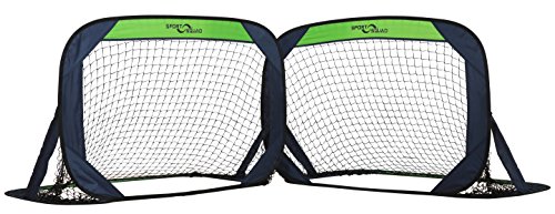 Sport Squad Portable Soccer Goal Net Set - Set of Two 4' Pop Up Training Soccer Goals with Compact Carrying Case - Easy Assembly and Compact Storage - Great for Kids and Adults, Small (SSS1001)