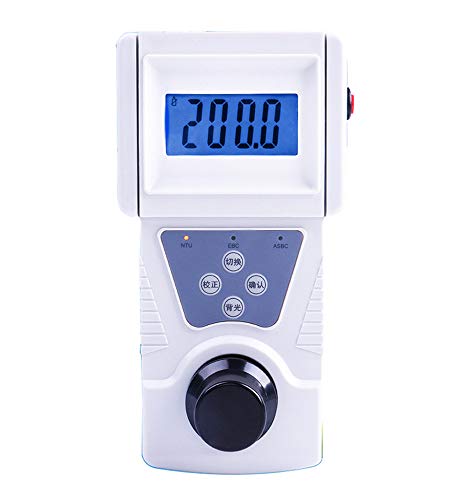 NEWTRY Digital Water Turbidity Meter Portable Handheld Turbidimeter 0~200 NTU, ISO7027 Compliant, 90° Scattered Light Accuracy 0.1 with Backlight (110V, SGZ-200BS)