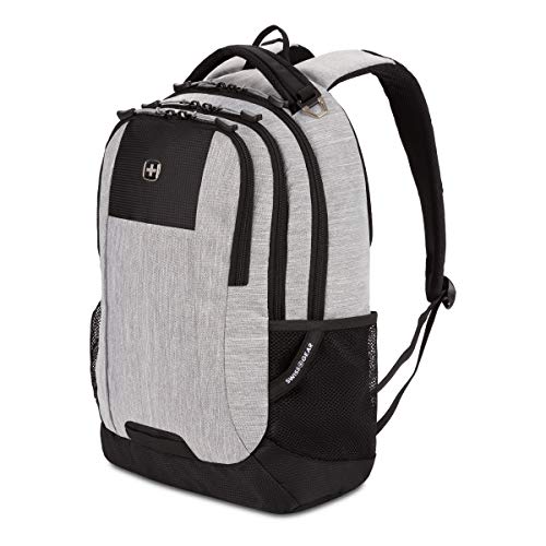 SWISSGEAR 5505 Laptop Backpack for Men and Women, Ideal for Commuting, Work, Travel, College, and School, Fits 15 Inch Laptop Notebook (Heather Gray)