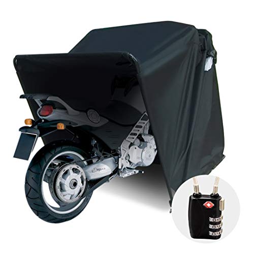 Quictent Heavy Duty Motorcycle Shelter Shed Tourer Cover Storage Garage Tent with TSA Code Lock & Carry Bag, Small Size