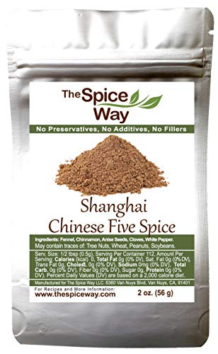 The Spice Way Shanghai Chinese Five Spice - A Traditional Chinese 5 spice seasoning ( 2 oz ) for Asian style dishes with the Chinese staples including pepper. All-purpose, No preservatives, No Salt