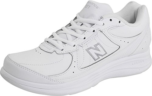 New Balance Women's 577 V1 Lace-Up Walking Shoe, White/White, 9 W US