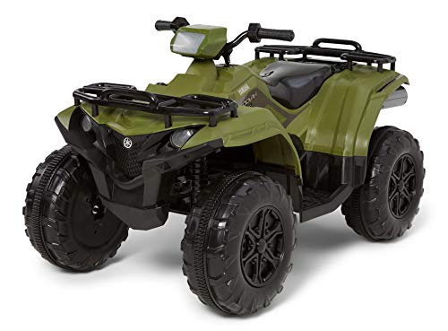Kid Trax Yamaha ATV Toddler/Kids Electric Ride On Toy, 12 Volt, 3-7 yrs Old, Max Weight 130 lbs, Single or Double Riders, MP3 Player Input, Kodiak Green (KT1579AZA)