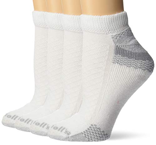 Dr. Scholl's Women's 2 Pack Diabetic & Circulatory Non-Binding Low Cut Socks, White, Shoe Size: 4-10