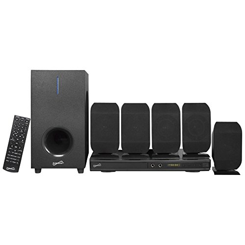 SuperSonic - 5.1 Channel DVD Home Theater System with USB Input & Karaoke Function, Home Theater Systems - Black (SC-38HT)