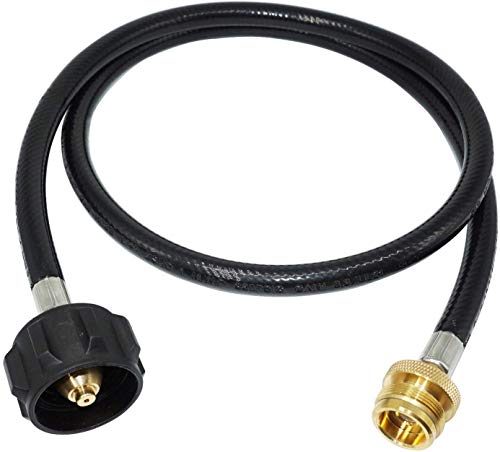 DOZYANT 4 Feet Propane Adapter Hose 1 lb to 20 lb Converter Replacement for QCC1 / Type1 Tank Connects 1 LB Bulk Portable Appliance to 20 lb Propane Tank