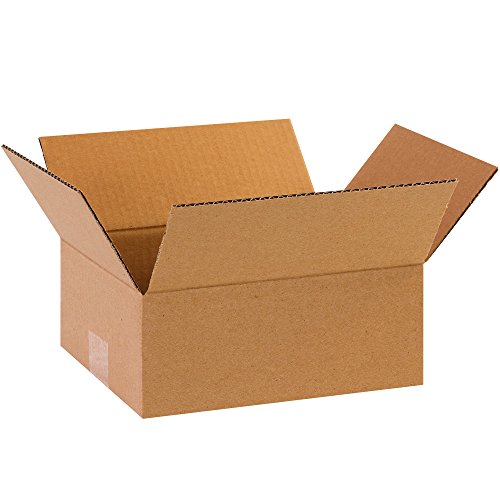 BOX USA B1084 Flat Corrugated Boxes, 10'L x 8'W x 4'H, Kraft (Pack of 25)