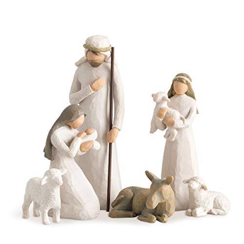 Willow Tree Nativity, sculpted hand-painted nativity figures, 6-piece set