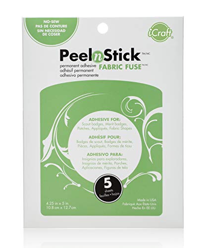 iCraft PeelnStick Fabric Fuse Sheets, 4.25 Inches x 5 Inches