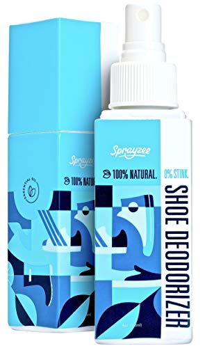 #1 Rated Natural Shoe Deodorizer Spray for Foot Odor & Sport Gear - INSTANT Shoe Odor Eliminator w 12 Essential Oils & Enzymes - Odor Eaters for Shoes, Foot Spray, Gym Bag Deodorizer (Power Mint, 1)