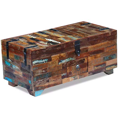 Canditree Antique Storage Chest Wood, Coffee Table with Storage 31.5'x15.7'x13.8'
