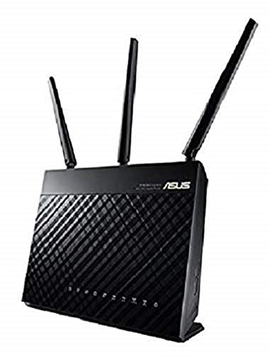 Asus AC1900 Dual Band Gigabit WiFi Router with MU-Mimo, Aimesh for Mesh WIFI System, Aiprotection Network Security Powered by Trend Micro, Adaptive Qos and Parental Control (RT-AC68U),Black