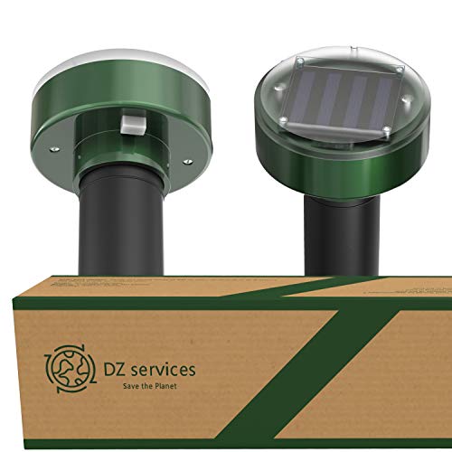Pack of 2, Solar Mole Repellent Sonic Device, Sonic Mole Repeller, get rid of moles, gopher, snake, rat, mice, mouse, camping, RV, Mole Remover, Mole Repellent Solar Powered, Vole Repellant