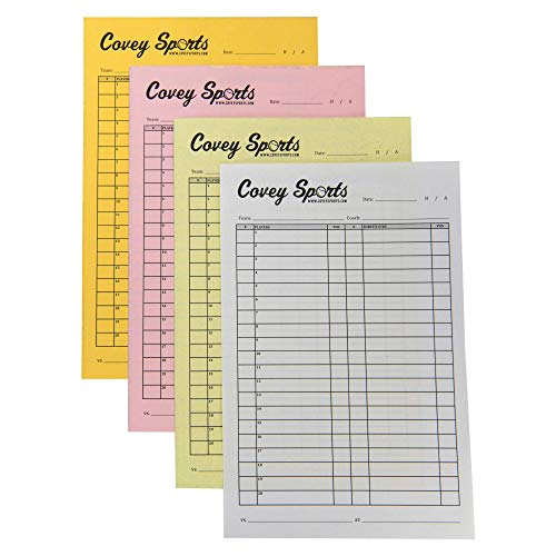 Covey Sports Baseball Softball Lineup Cards Large Oversized Sheets - (1-Pack, 30 Cards/Pack) - 8.5 Inch x 5.5 Inch Size Lineup Cards