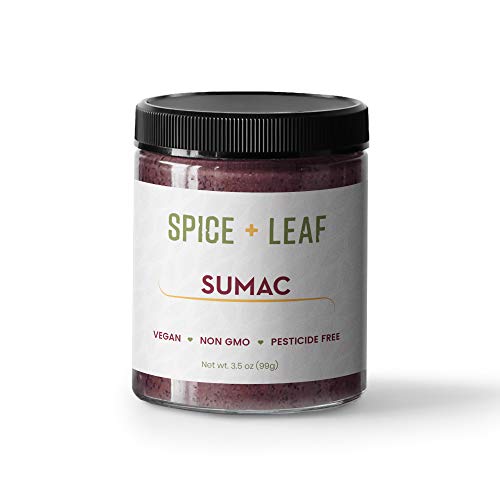 Premium Ground Sumac Spice by SPICE + LEAF - Vegan Pesticide Free Red Middle Eastern Ground Herb, 3.5 oz.