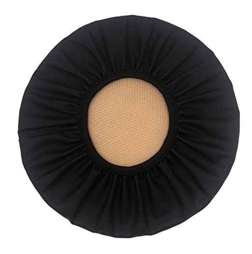 Augld Round Bar Stool Cover Watedrproof Faux Leather Stool Slipcover 14 Inch Black