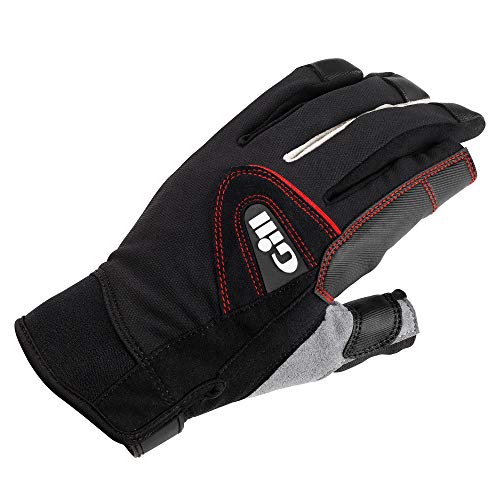 Gill Men's 7252 Long Finger Champion Sailing Glove, Black, Large