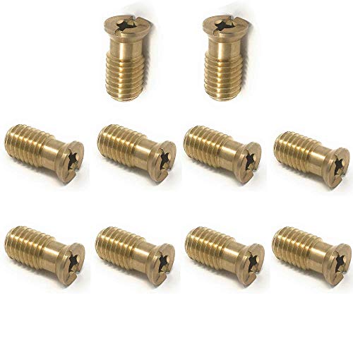Wood Grip MB1 Pool Cover Brass Anchor Head Screw Bolt- 10 Pack