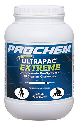 Prochem S785-1m Ultrapac Extreme Professional Carpet Cleaning Pre-Spray Powder Removes The Toughest Soils, Dissolves Fast, 6 lb Jar