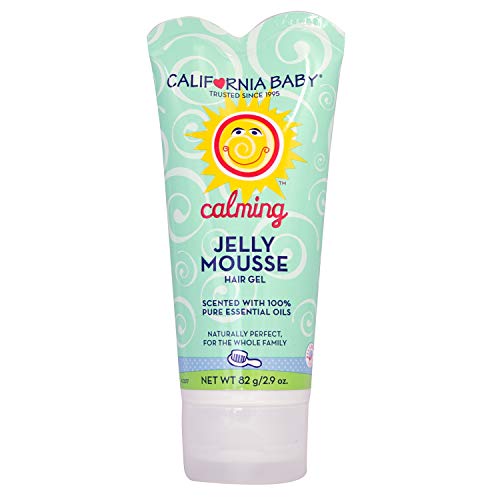 California Baby Calming Jelly Mousse Hair Gel (2.9 ounce) | Styling Hair Gel for Infants and Toddlers | Calming French Lavender Pure Essential Oils and Clary Sage | Medium Hold