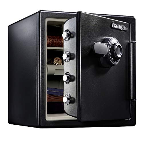 SentrySafe SFW123CU Fireproof Safe and Waterproof Safe with Dial Combination 1.23 Cubic Feet