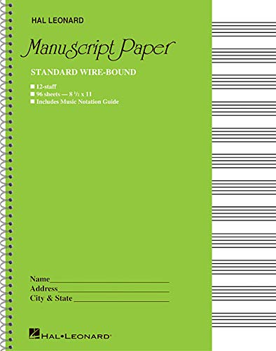 Standard Wirebound Manuscript Paper (Green Cover)