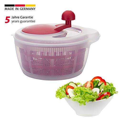 Westmark Germany Vegetable and Salad Spinner with Pouring Spout (Red/Clear)