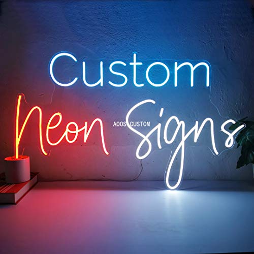 AOOS CUSTOM Dimmable LED Neon Signs for Wall Decor (Customization Options: Color, Size, Dimming, Wall Mounted, Desktop Type, Hanging in a Window/Ceiling, Electrical/Battery Powered)