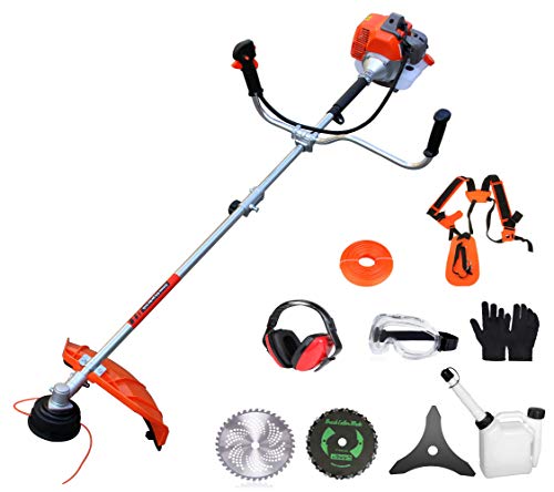 PROYAMA 42.7cc 2 in 1 Extreme Duty 2-Cycle Gas Dual Line Trimmer and Brush Cutter, Grass Trimmer, Weed Eater